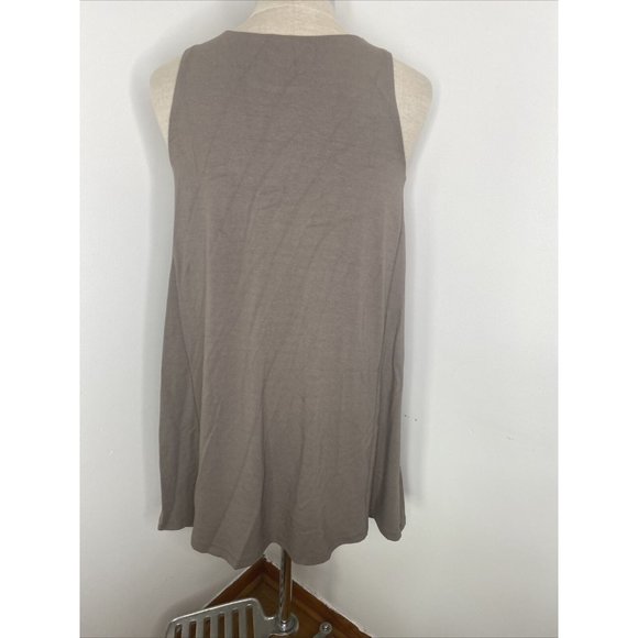 New Sigrid Olsen Dress Womens Sz Medium Gray Sleeveless Shift A Line Round Neck - Picture 5 of 8